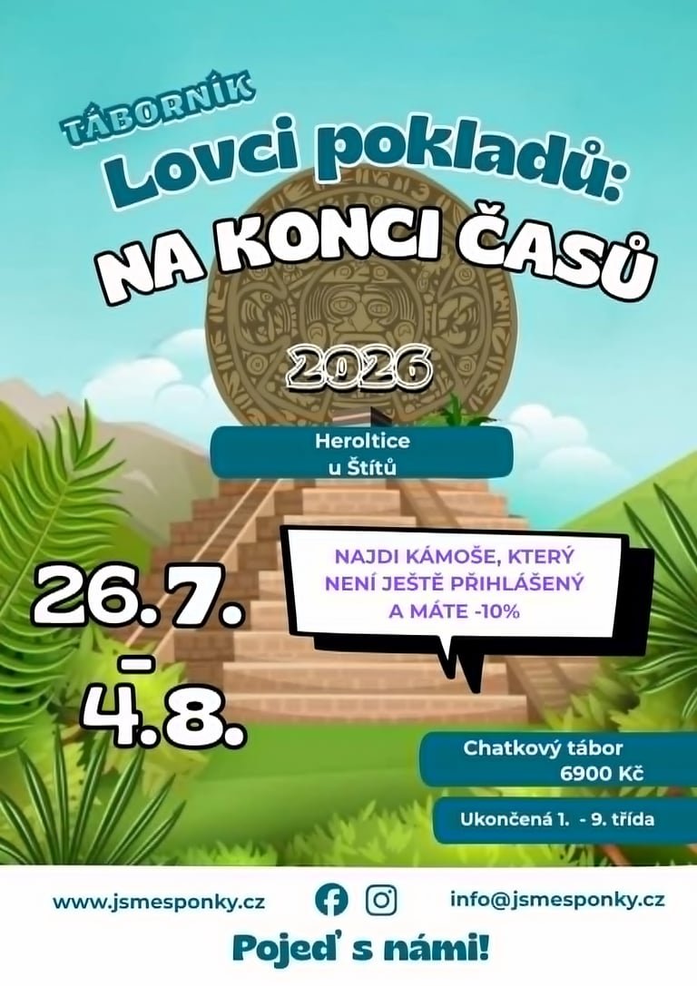 Táborník 2026 - Lovci pokladů na konci časů